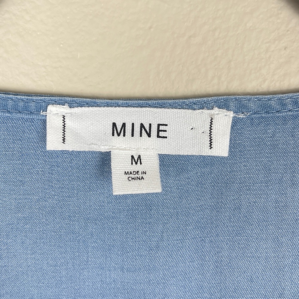 Tiered Button Front Boho Chambray Dress - image 6